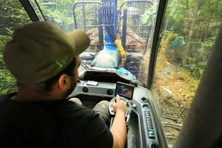 Holzrücken mit Forwarder